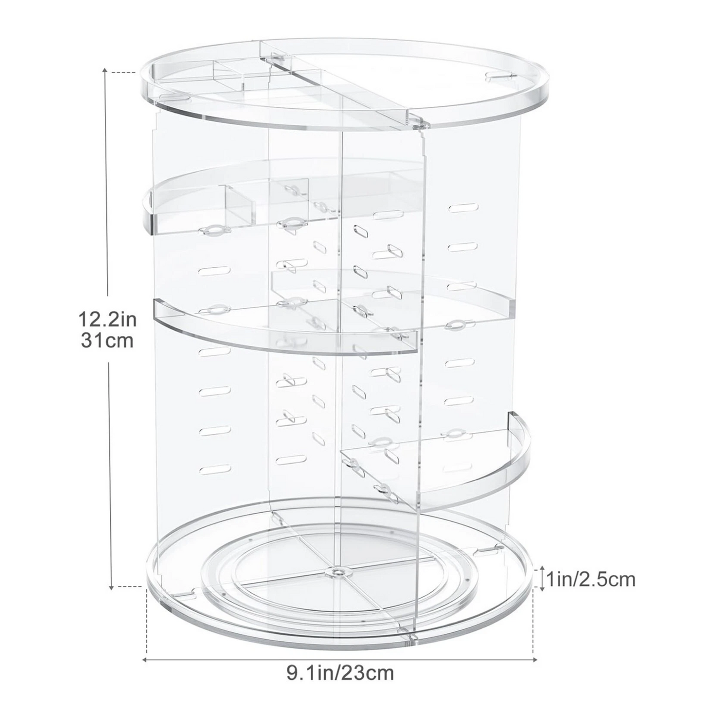 Organisateur de Maquillage Rotatif à 360°